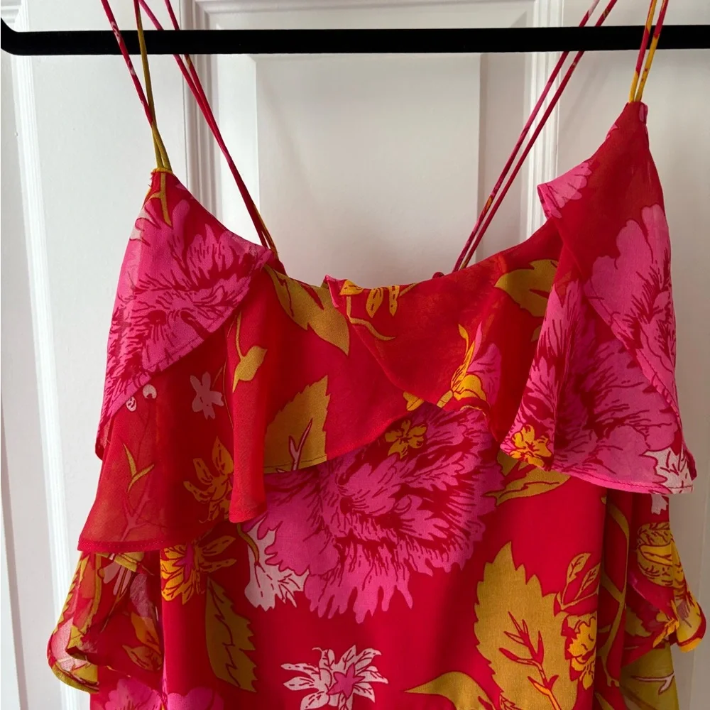 ASOS Floral Ruffle Maxi Dress - Picture 4 of 6